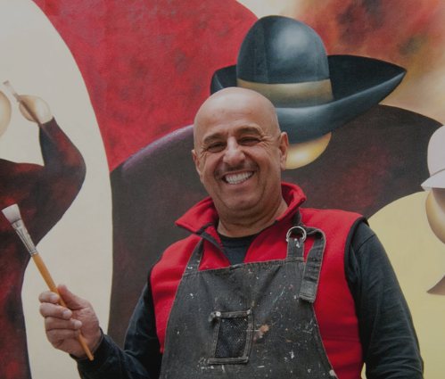 Portrait of the artist Guilloume in his studio